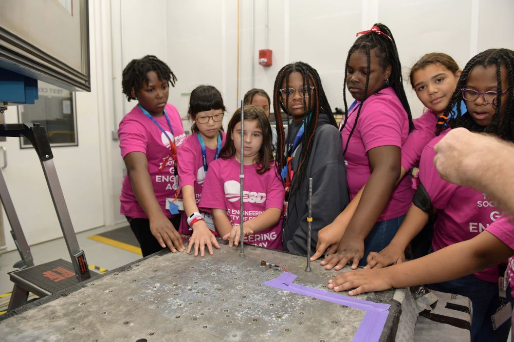 Students from the Engineering Society of Detroit's Girls in Engineering Academy visited Bosch USA's Plymouth campus