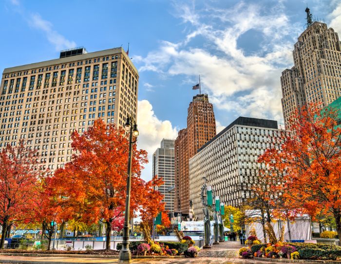 Campus Martius in the fall