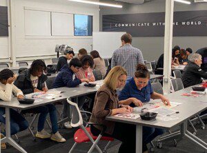 Cummins employees hosted 45 students and seven adults for National Stem Day